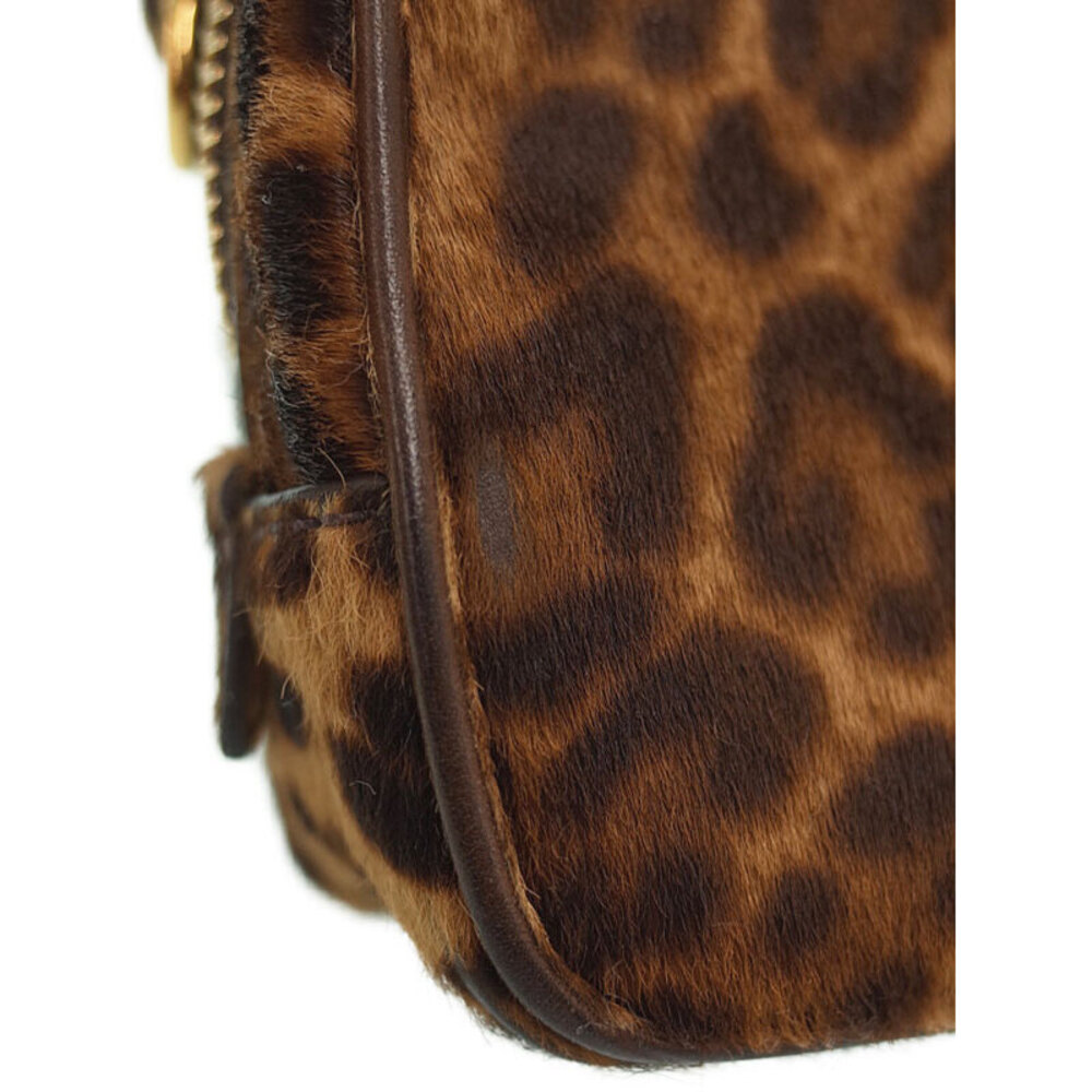 Prada Leopard Calfskin Crossbody Bag pony hair exterior Yellow - Picture 9 of 9